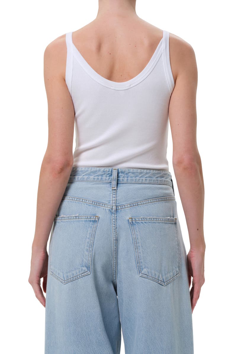 AGOLDE Jordan V-Neck Tank, Alternate, color, White