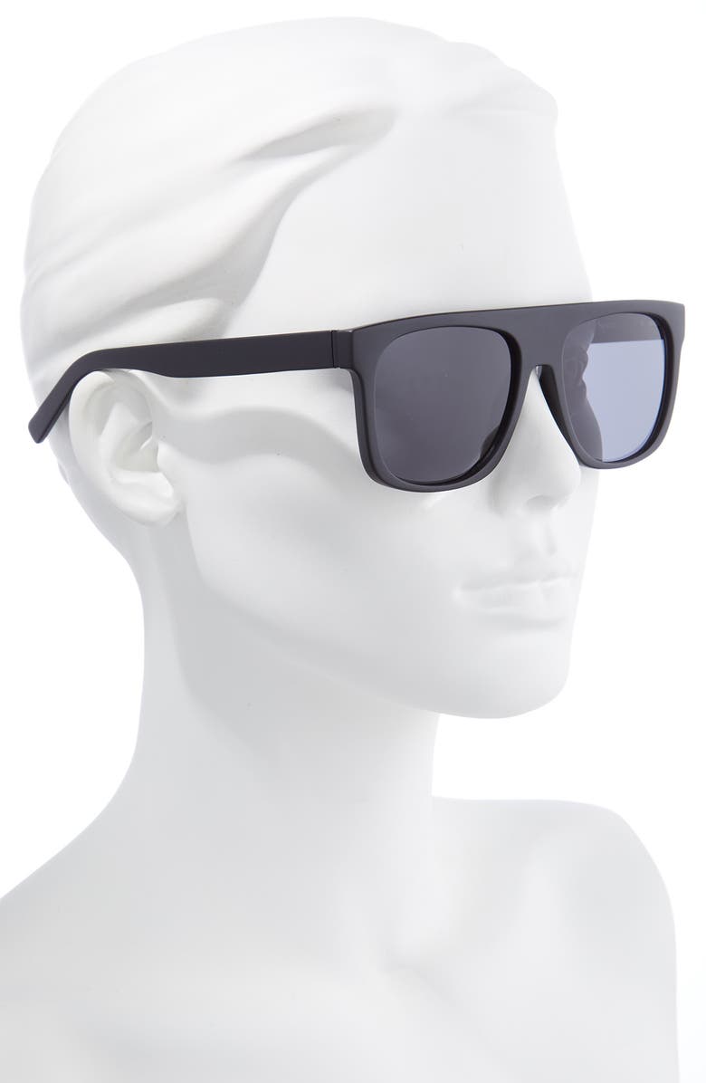Le Specs Covert Modern 56mm Flat Top Sunglasses, Alternate, color,