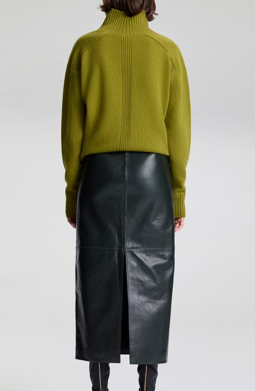 A.l.c . Marta Leather Midi Skirt In Black