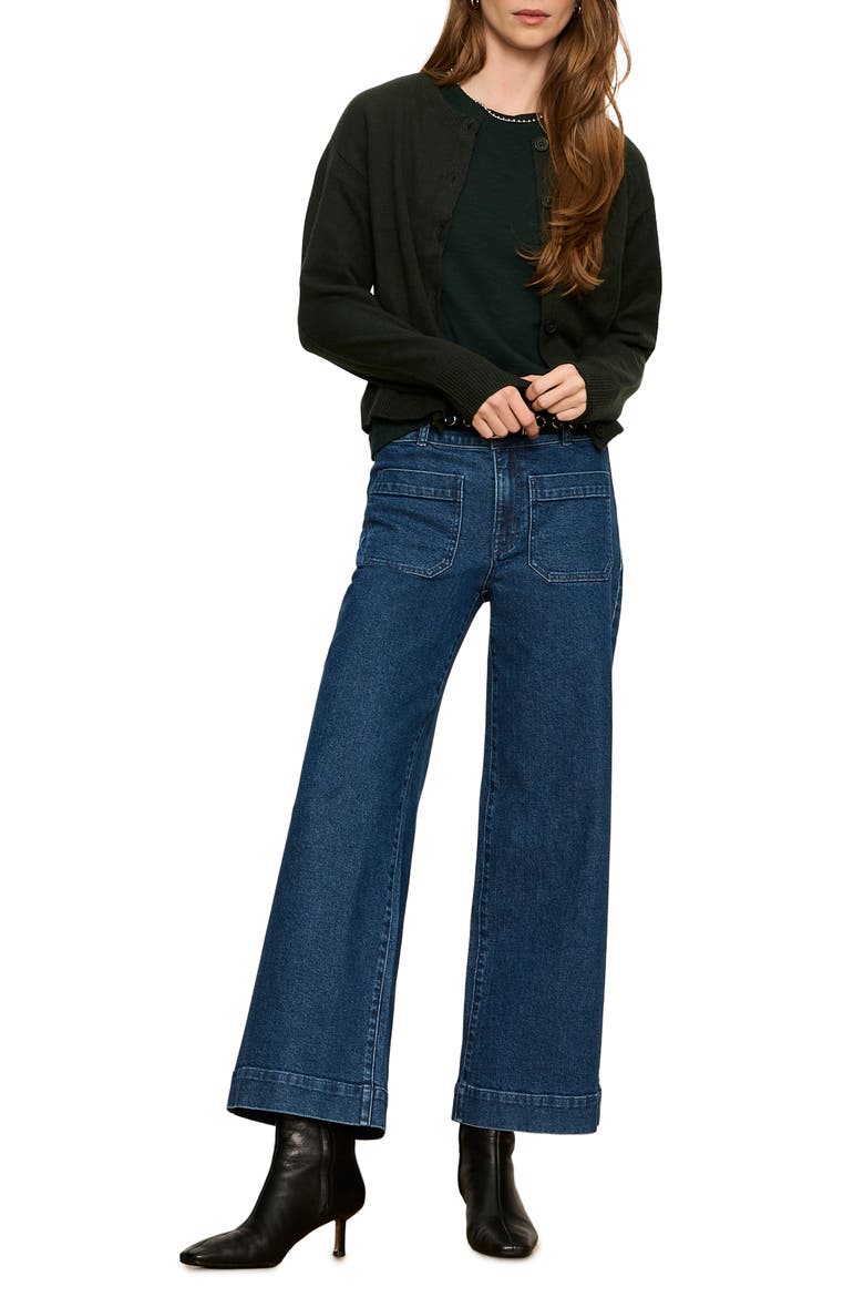 Chelsea Patch Pocket Wide Leg Jeans, Alternate, color, LAST CHANCE BLUE