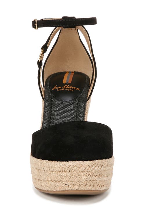 Sam Edelman Nati Platform Ankle Strap Pump In Black