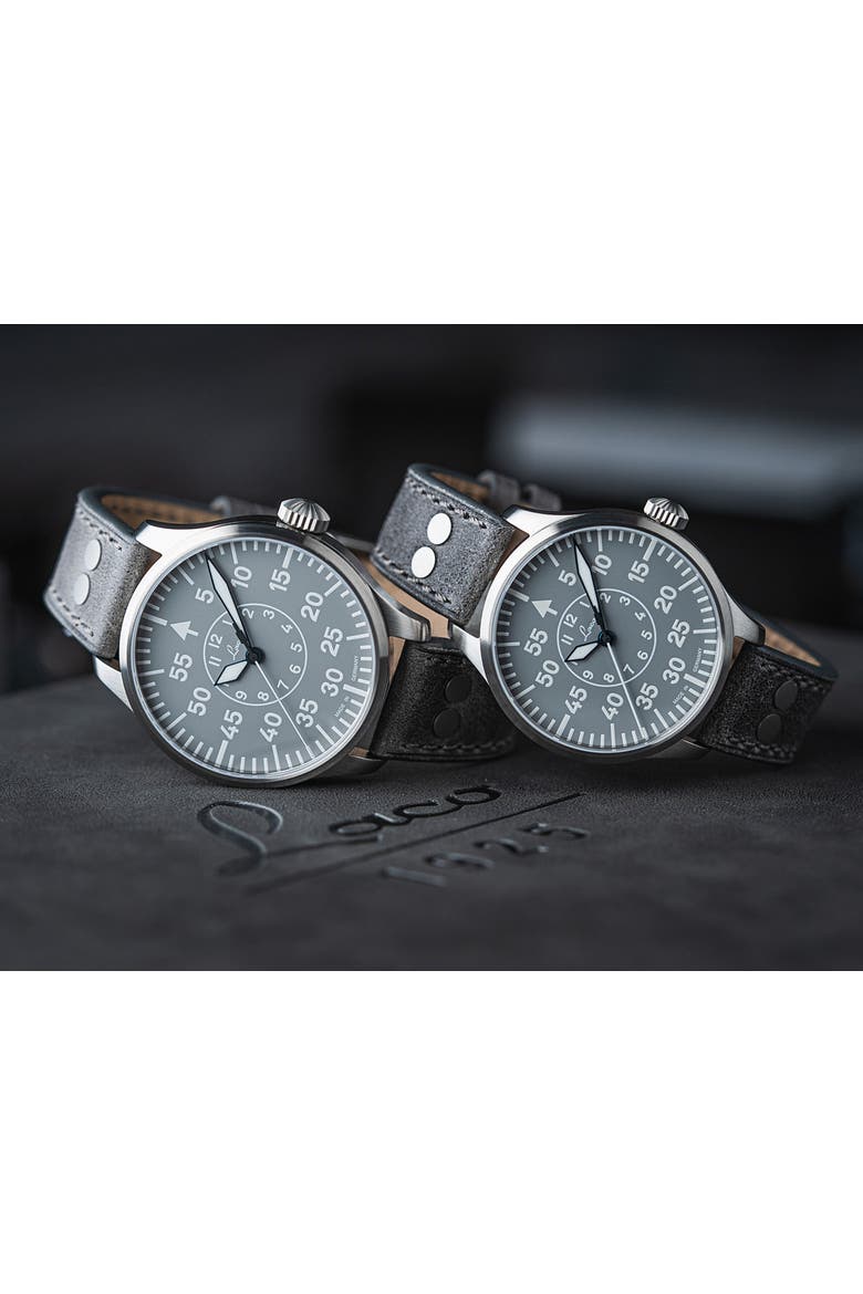 Aachen - 42mm, Gray Dial, Automatic Leather Strap, Alternate, color, Gray