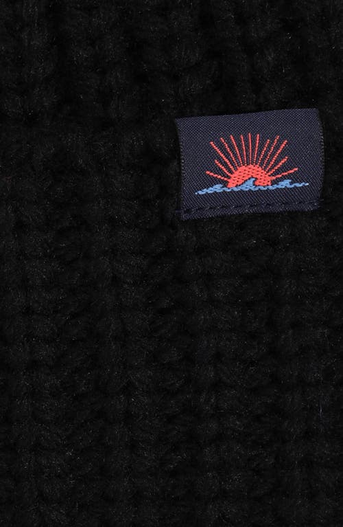 Faherty Waffle Knit Beanie In Black