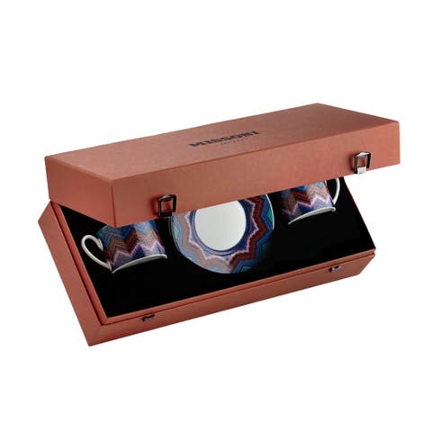 Tea Cup 
Saucer Set Of 2 In Luxury Box