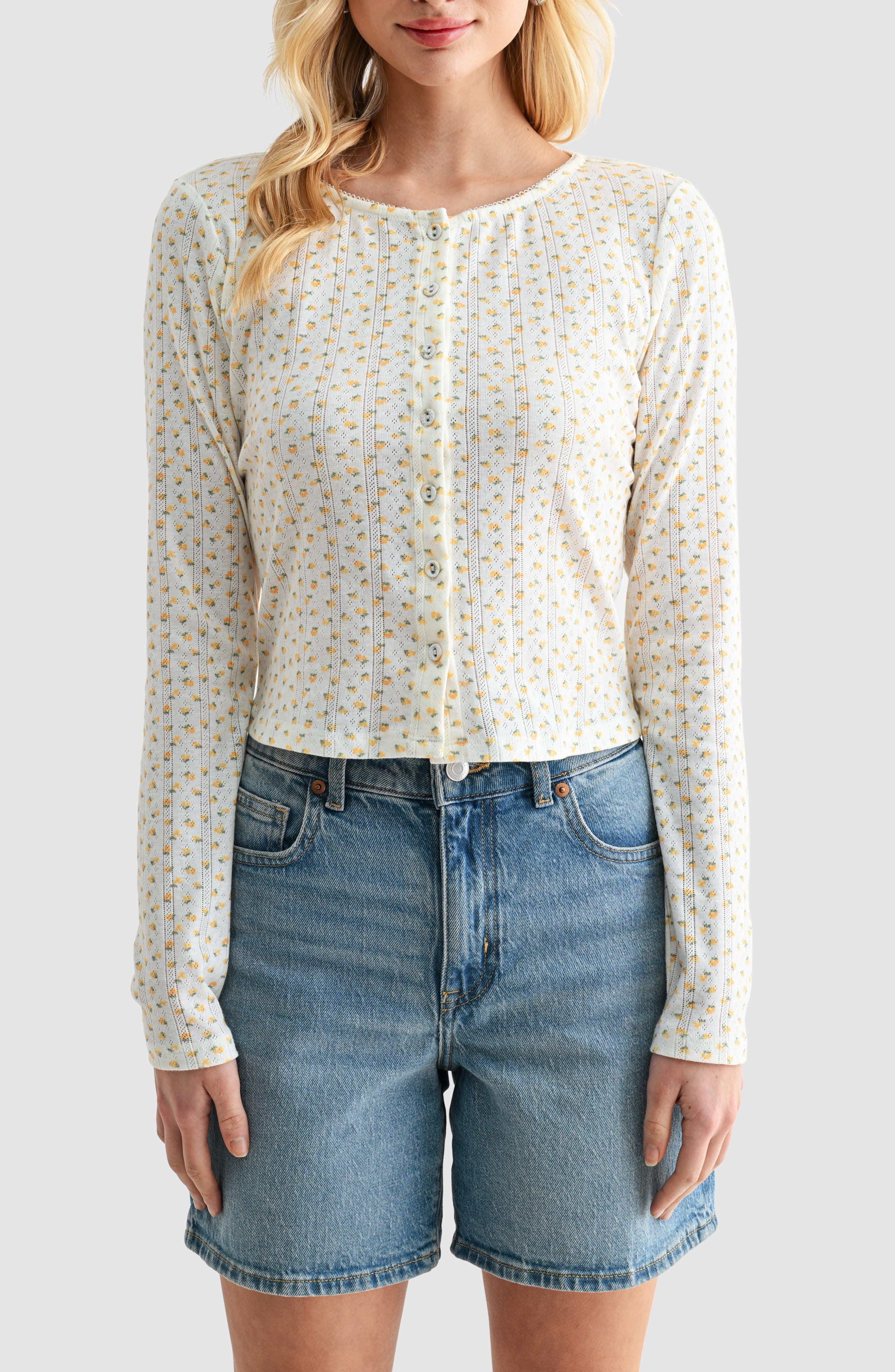 Lush Pointelle Cardigan