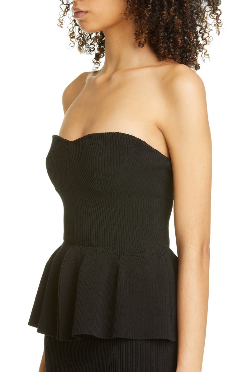 Philosophy Di Lorenzo Serafini Rib Peplum Bustier Sweater Dress, Alternate, color,