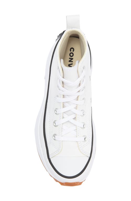 Converse Run Star Hike High-top Sneakers In White/black/gum
