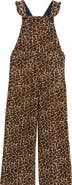 Mini Boden Kids' Leopard Print Corduroy Overalls