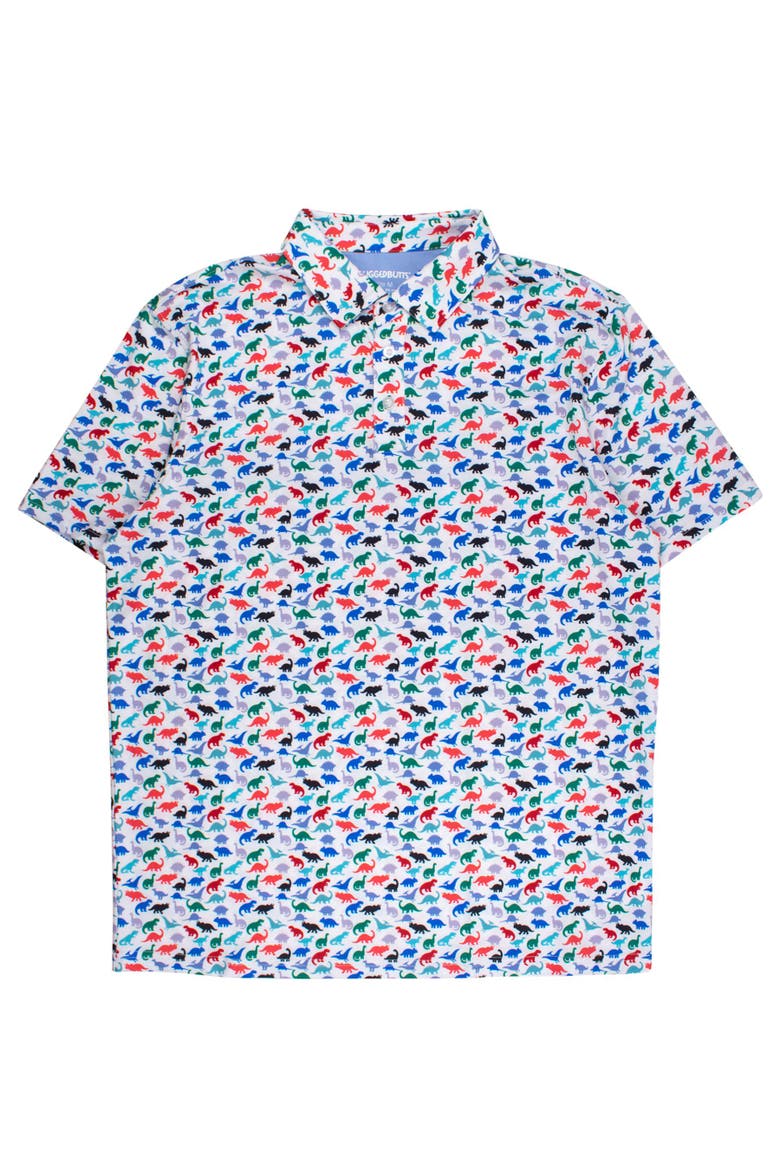 Knit Short Sleeve Performance Polo, Main, color, Dino Roar