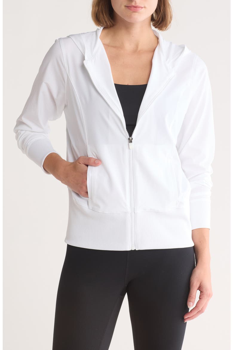 Paige Zip Hoodie, Main, color, WHITE