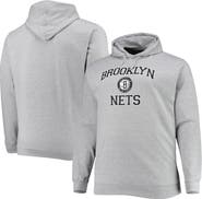 PROFILE Men's Heathered Gray Brooklyn Nets Big & Tall Heart & Soul Pullover Hoodie