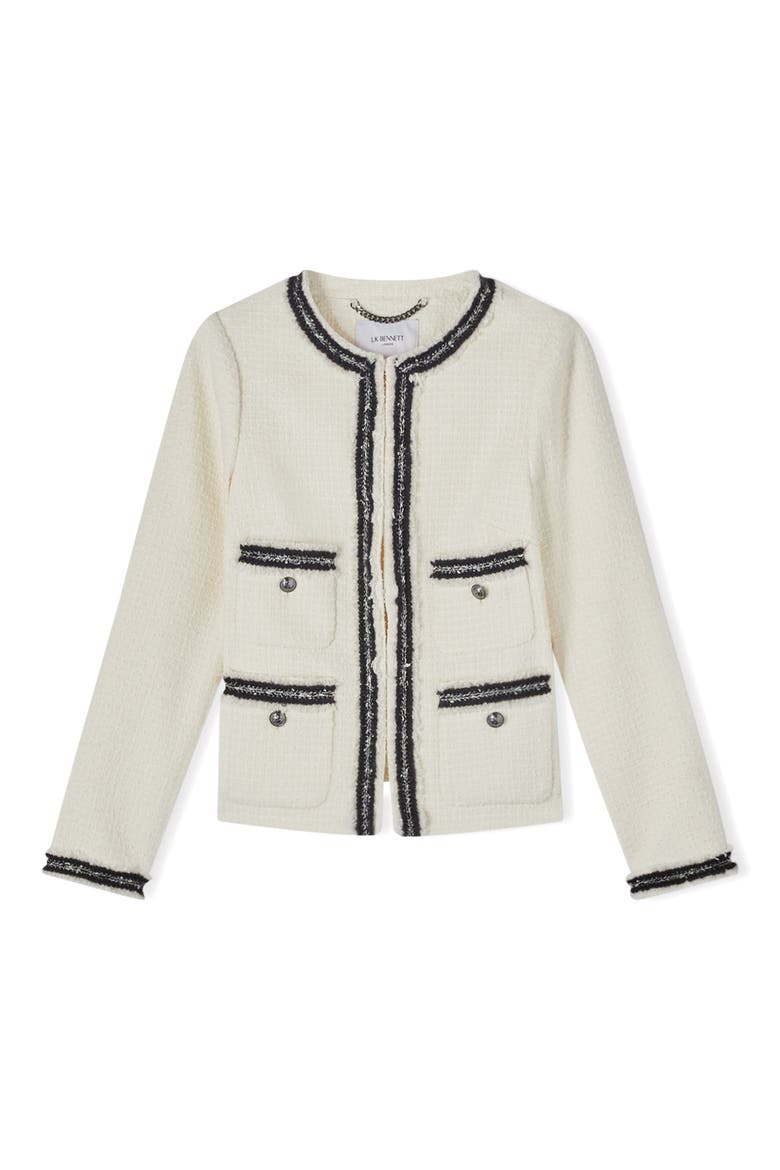 Charlee Tweed Jacket, Alternate, color, CREAM