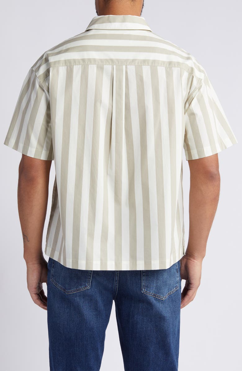 FRAME Stripe Camp Shirt, Alternate, color, Smoke Beige Stripe