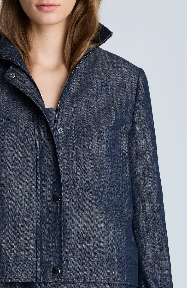 Kenneth Cole Cotton & Linen Moto Jacket, Alternate, color, 