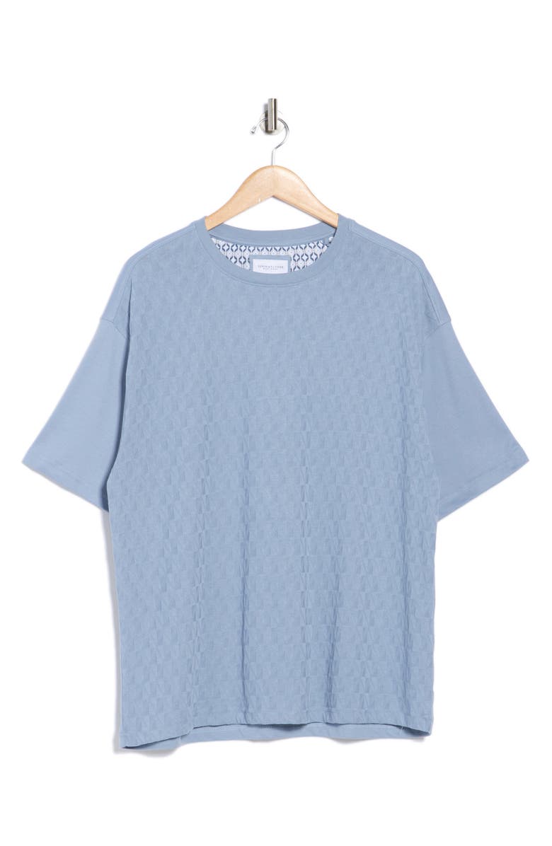 DENIM AND FLOWER Textured Knit T-Shirt, Alternate, color, Blue