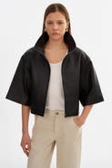 LAMARQUE Elin | Leather Funnel Neck Jacket