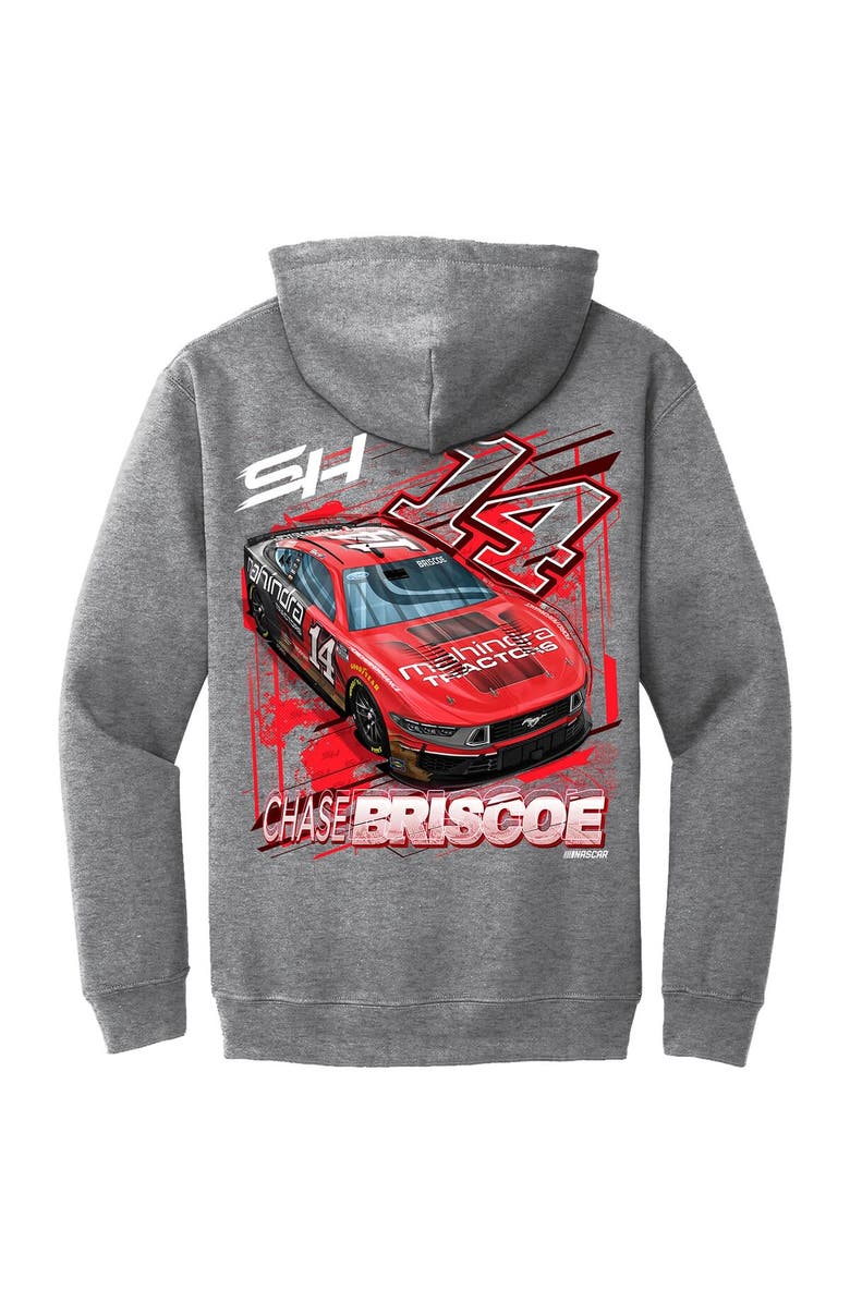 STEWART-HAAS RACING Men's Stewart-Haas Racing Team Collection  Heather Charcoal Chase Briscoe Car Pullover Hoodie, Alternate, color, 