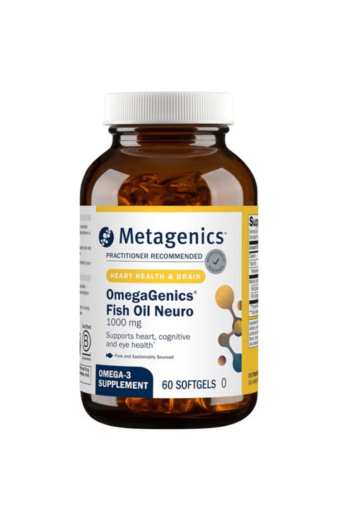 OmegaGenics Fish Oil Neuro 1000 mg Omega Supplement 60 Softgels