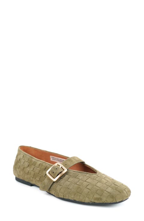 Winifred Woven Mary Jane Flat