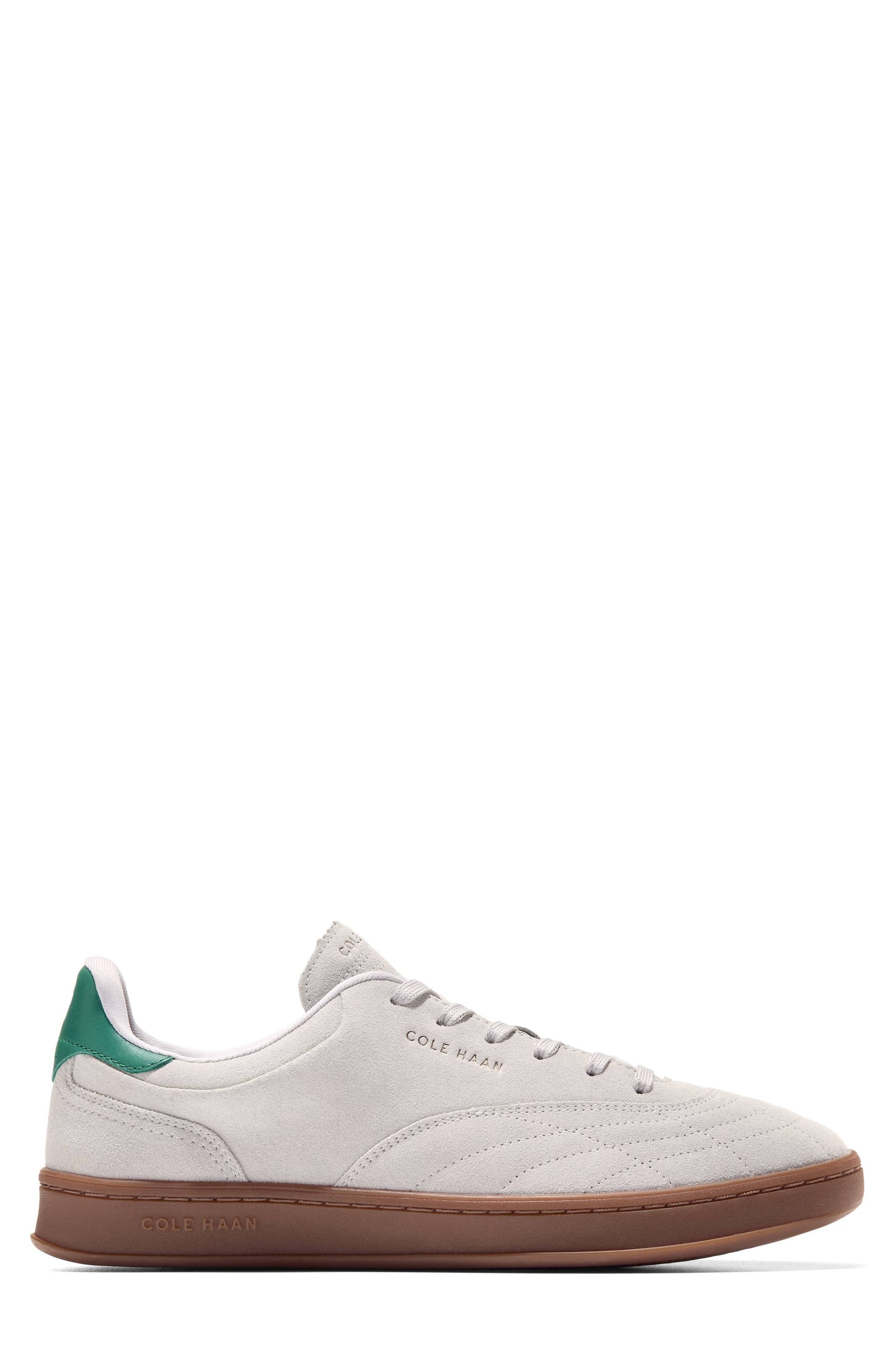 Cole Haan Grand Crosscourt Turfline Sneaker, Alternate, color, Oyster Mushroom Suede/ Green