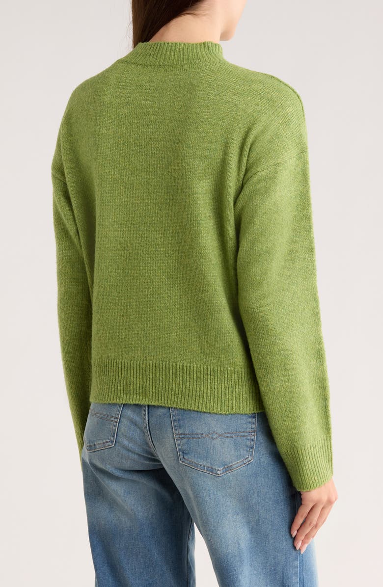 Love By Design Clara Mock Neck Sweater, Alternate, color, Sage Heather