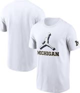 Jordan Brand Men's Jordan Brand White Michigan Wolverines Primetime 2-Hit Swoosh T-Shirt