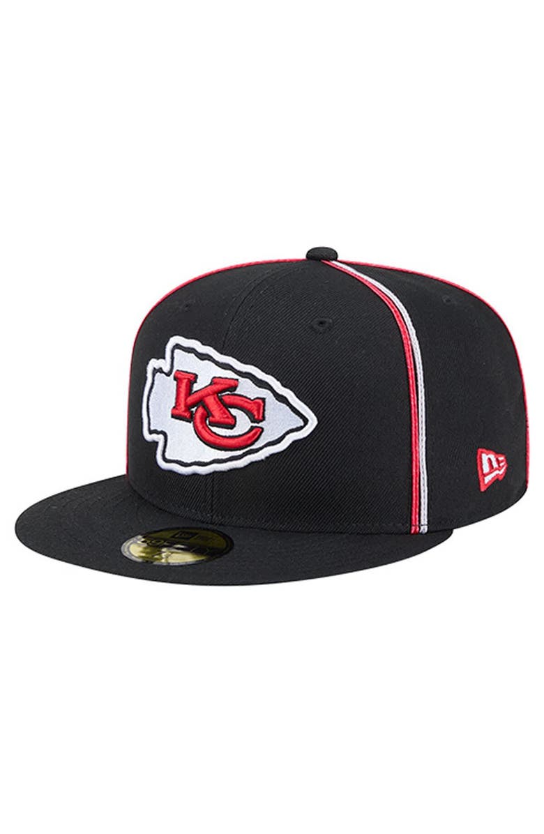 New Era Men's New Era Black Kansas City Chiefs Soutache 59FIFTY Fitted Hat, Main, color, Black