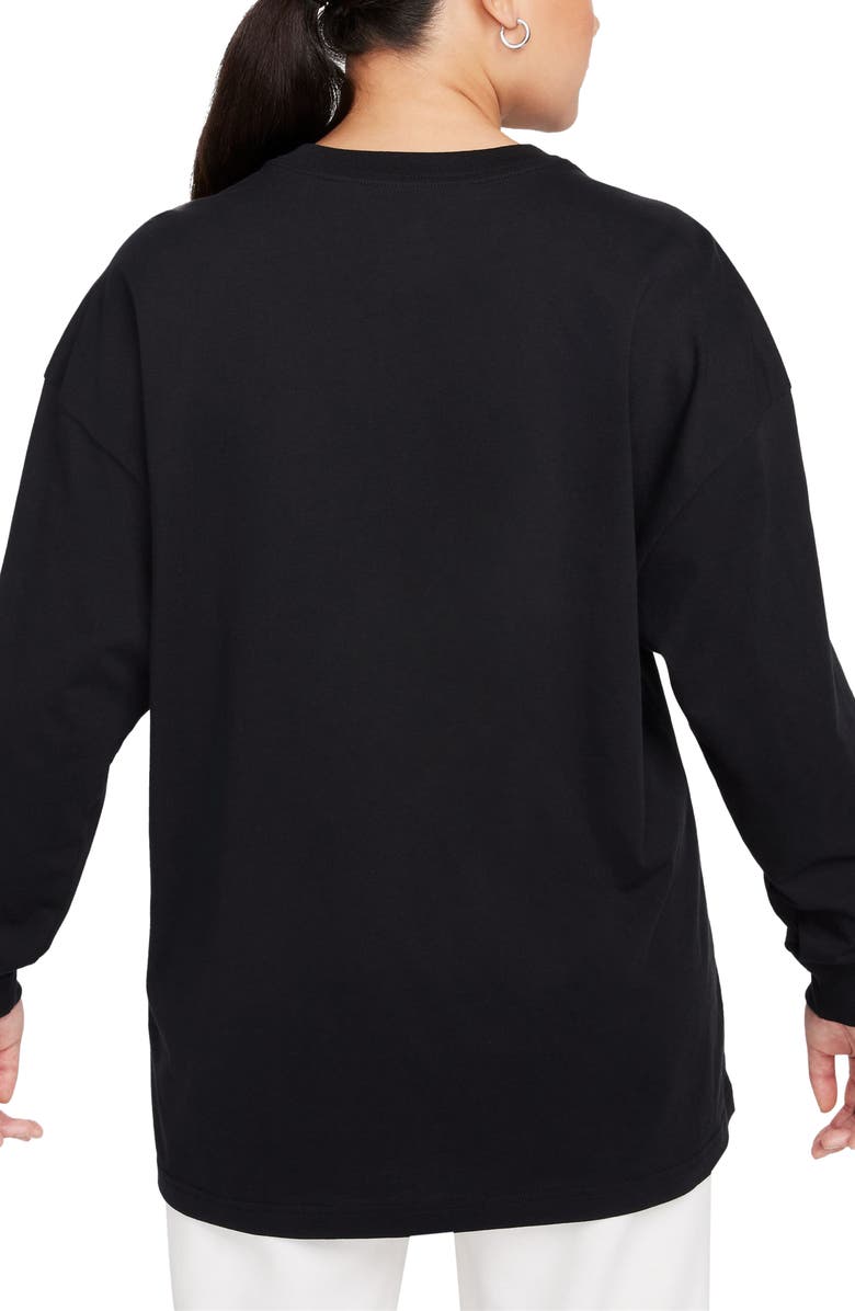 Nike Micro Logo Oversize Long Sleeve T-Shirt, Alternate, color,
