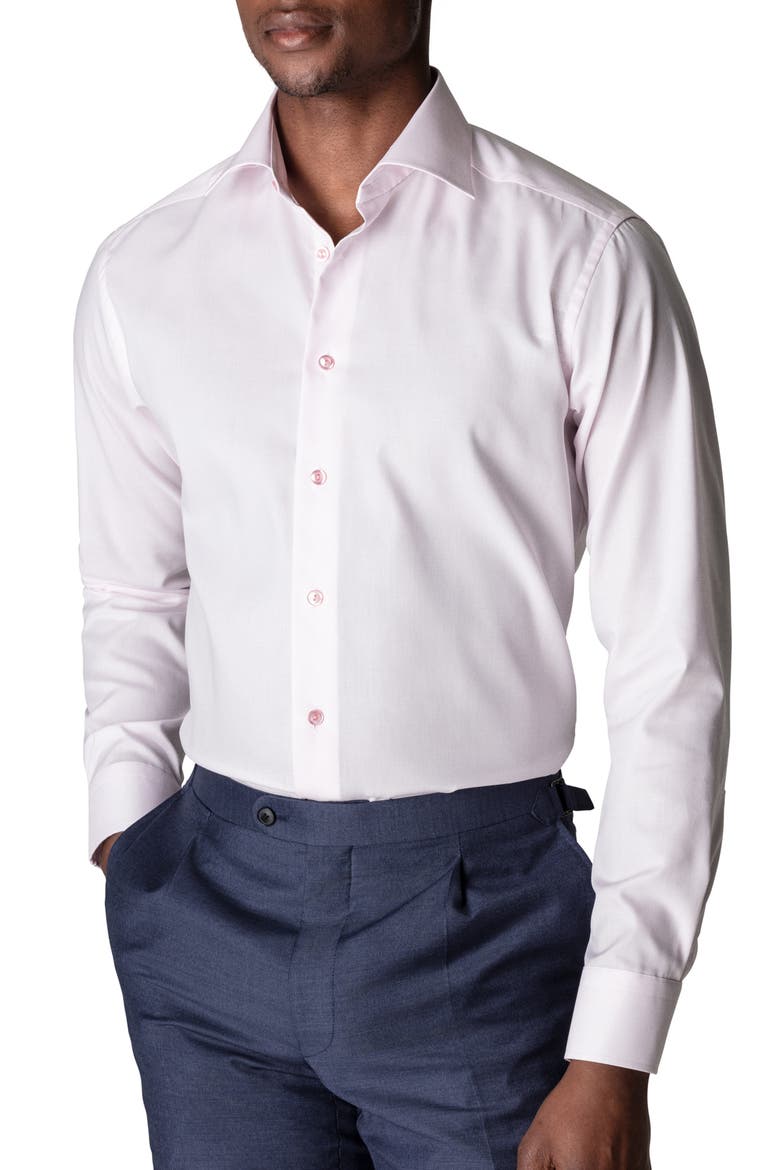 Contemporary Fit Textured Solid Shirt, Main, color, PINK/RED
