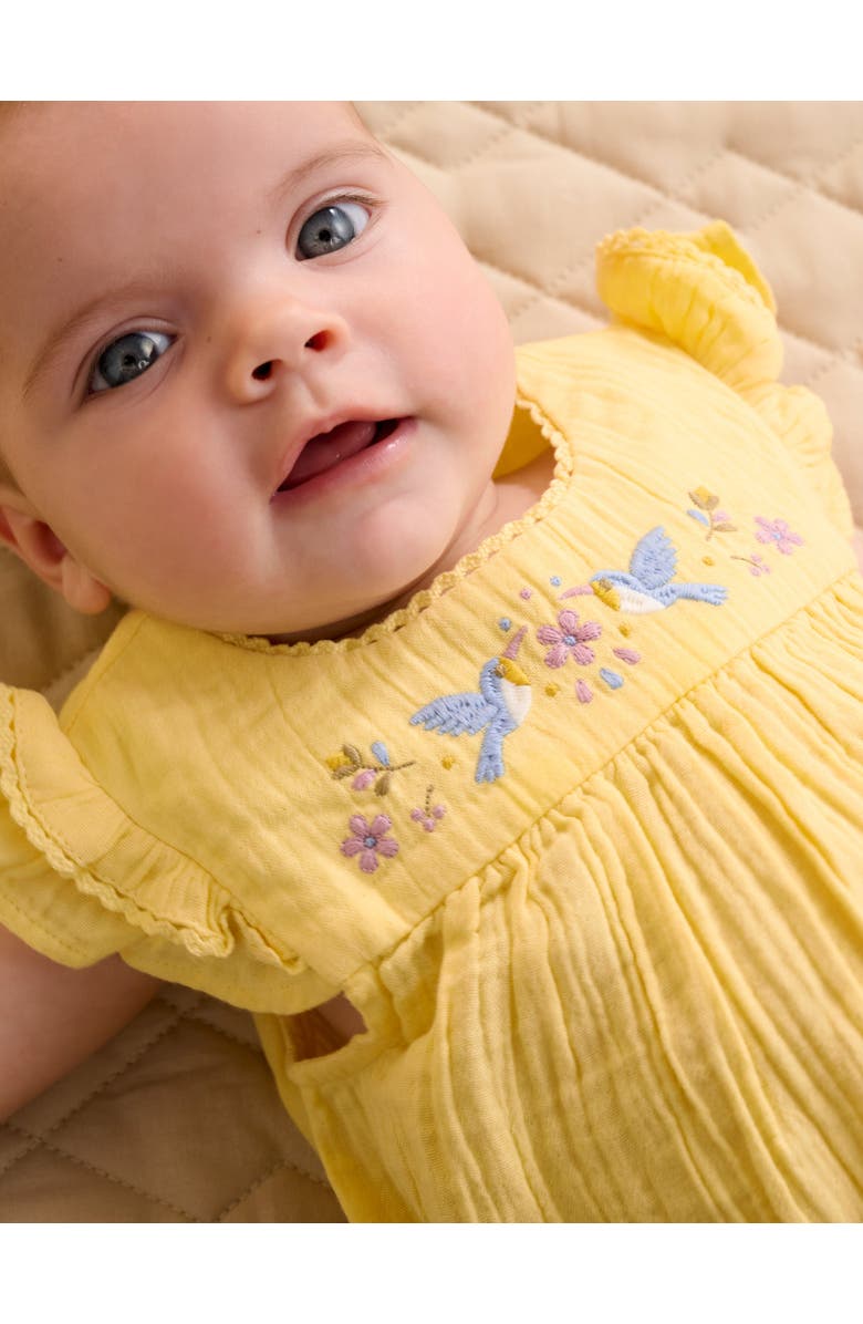 Purebaby Embroidered Bodysuit, Alternate, color, Nachos