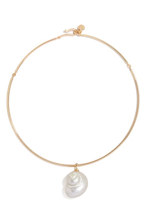 BaubleBar Santana Shell Collar Necklace in Pearl at Nordstrom
