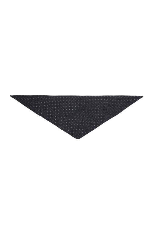Sandro Womens Charcoal Grey Polka-dot Wool And Cashmere-blend Scarf In Black