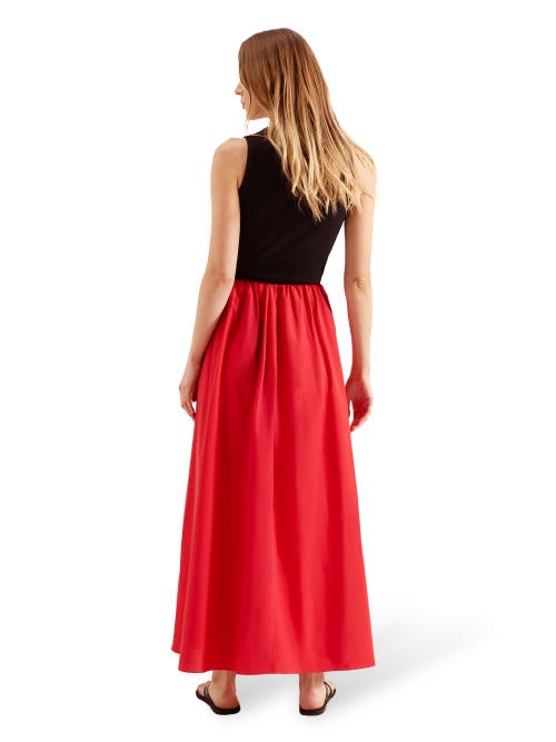 Ro&zo Womens Red Elasticated-waist Relaxed-fit Cotton-poplin Maxi Skirt In Red