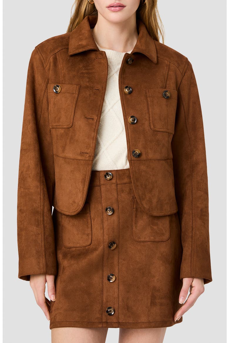 Laney Faux Suede Tailored Jacket, Main, color, LANEY SUEDE