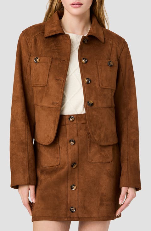 Laney Faux Suede Tailored Jacket
