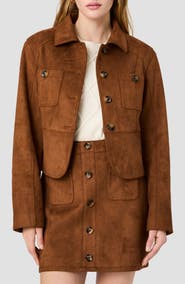 French Connection Laney Faux Suede Tailored Jacket
