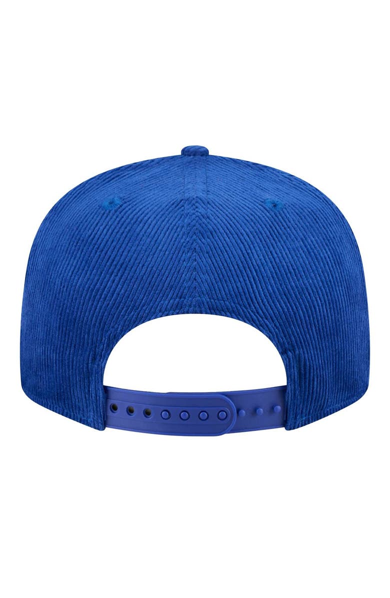 New Era Men's New Era Royal Golden State Warriors Throwback Display Corduroy 9FIFTY Snapback Hat, Alternate, color, Royal