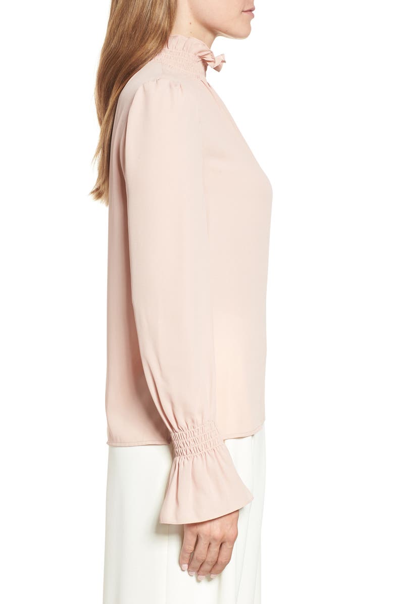 Vince Camuto Smocked Neck Blouse, Alternate, color, 