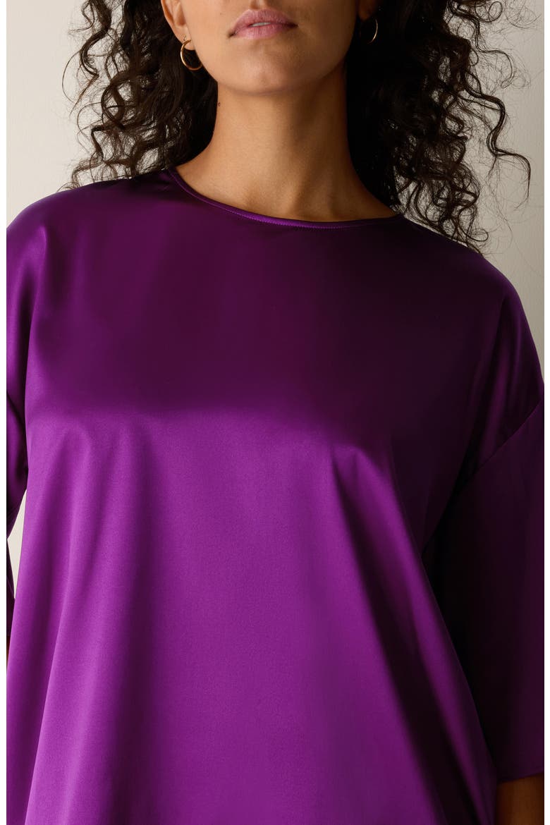 Silk Stretch Satin Top, Alternate, color, JAM