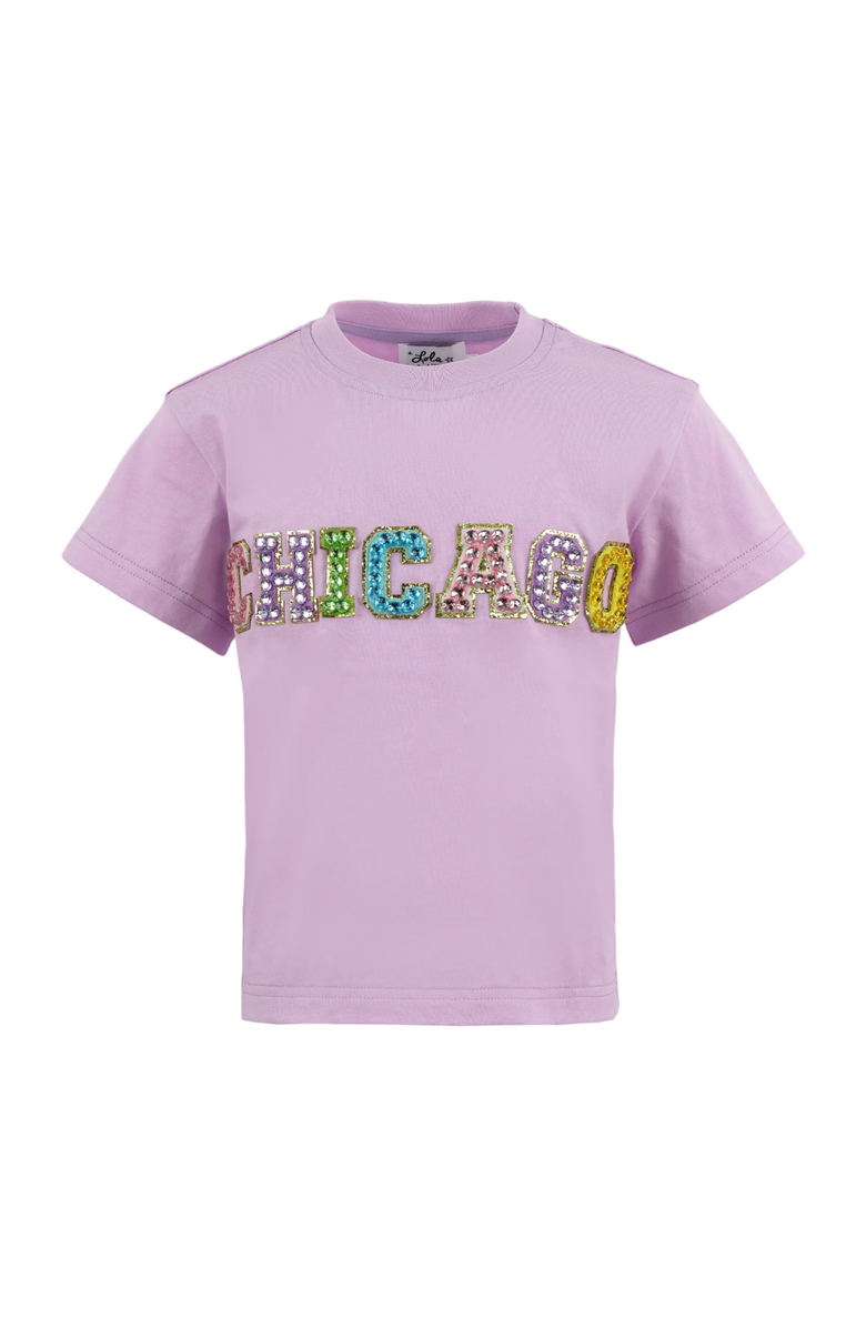 Lola + The Boys Rainbow Chicago Gems T-shirt, Main, color, Purple