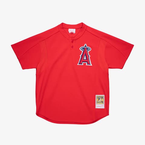 Men's Mitchell & Ness Vladimir Guerrero Red California Angels Authentic Batting Practice Jersey