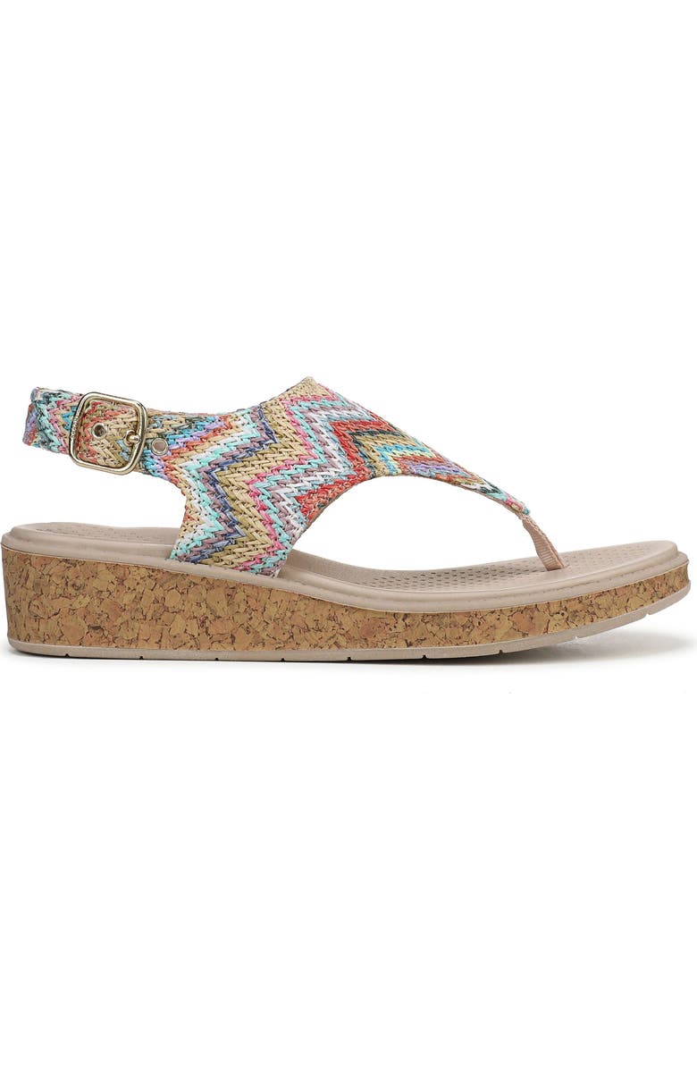 LifeStride Beachy Wedge Slingback Sandal, Alternate, color, Beige Multi - 250