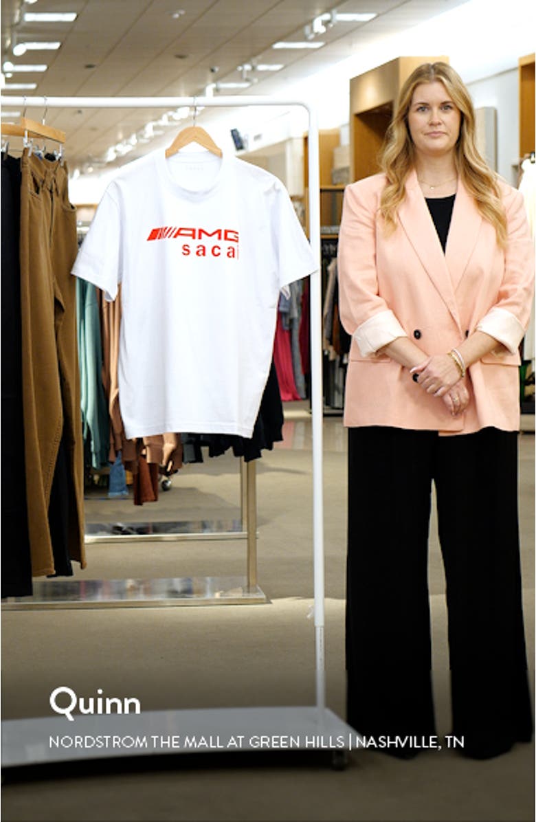 AMG Flocked Logo Cotton Graphic T-Shirt, sales video thumbnail