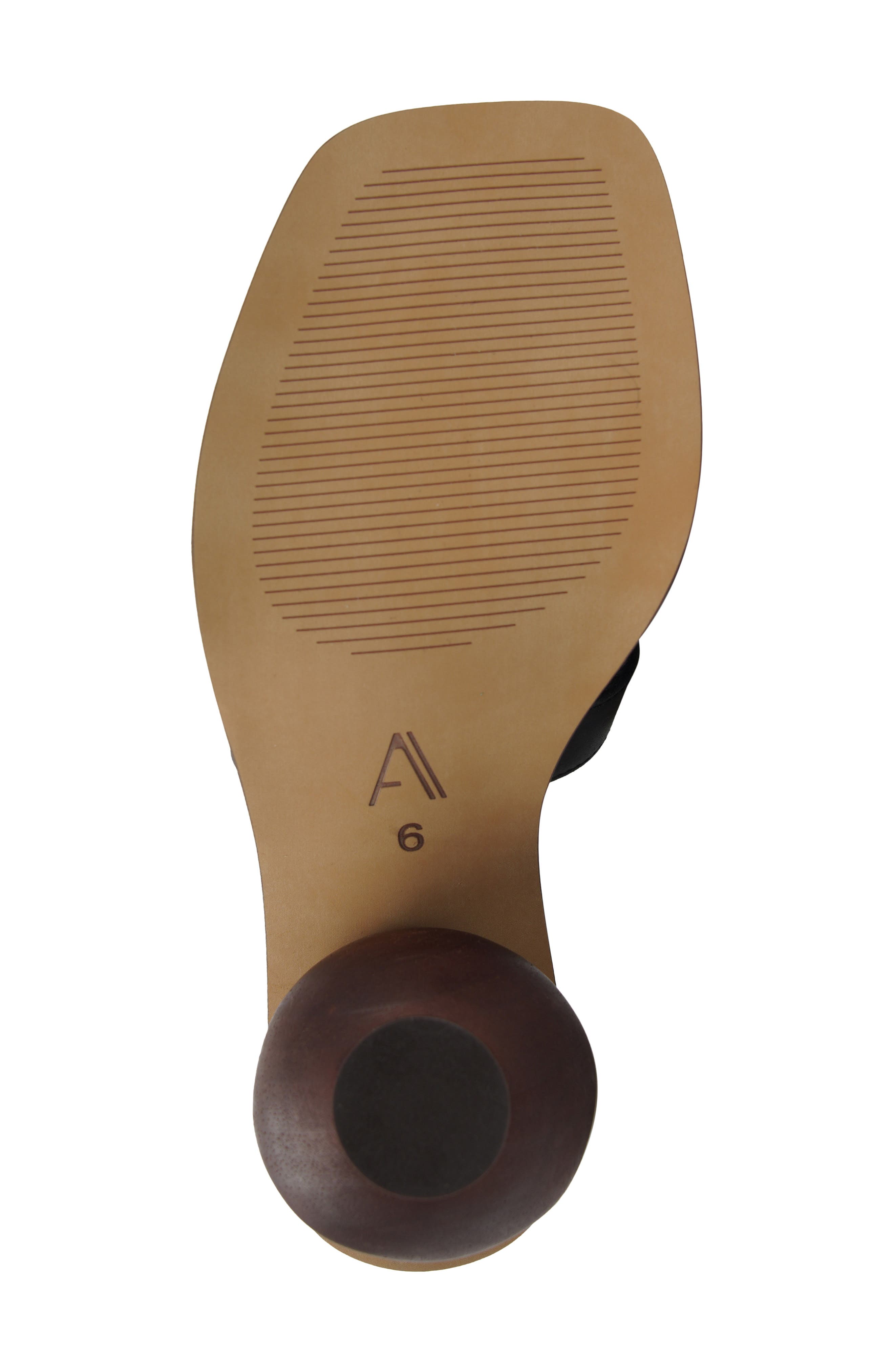 Franklynn Leather Slide Sandal, Alternate, color, BLACK LEATHER
