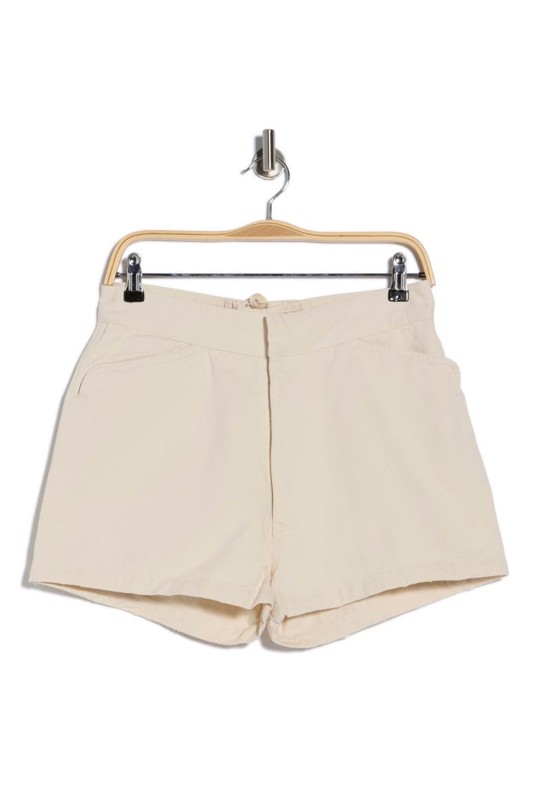 Lace Back Sailor Shorts, Alternate, color, NATURAL SLUBBY TWILL WHITE