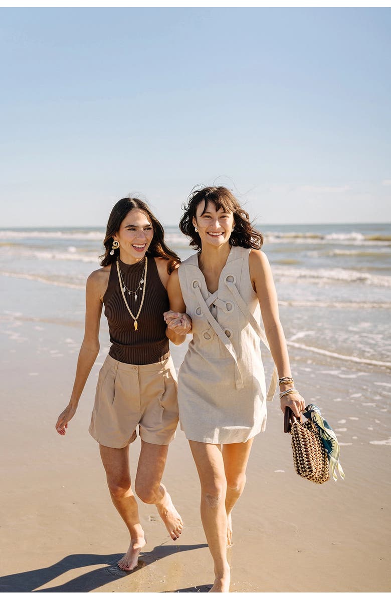 Noonday Shoreline Charm Necklace, Alternate, color, Gold