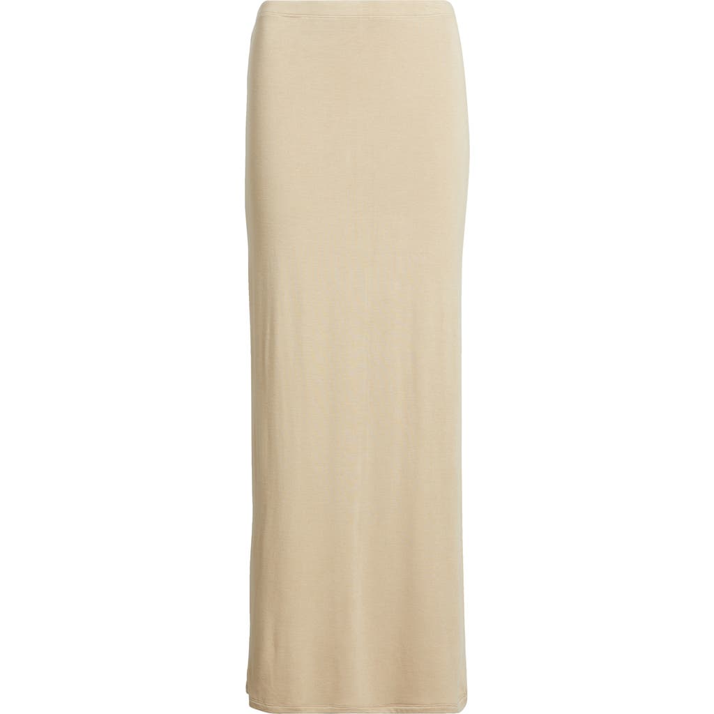Artless Forever Eloise Back Slit Maxi Skirt In Sand