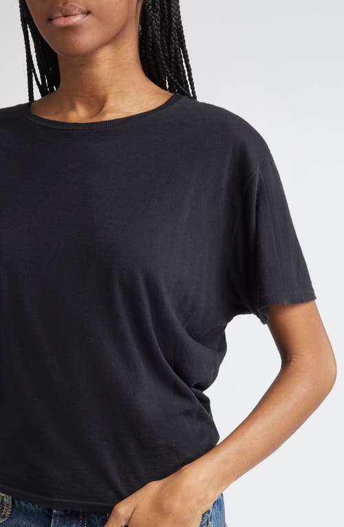 R13 Tight Waist Cotton & Cashmere T-shirt In Black