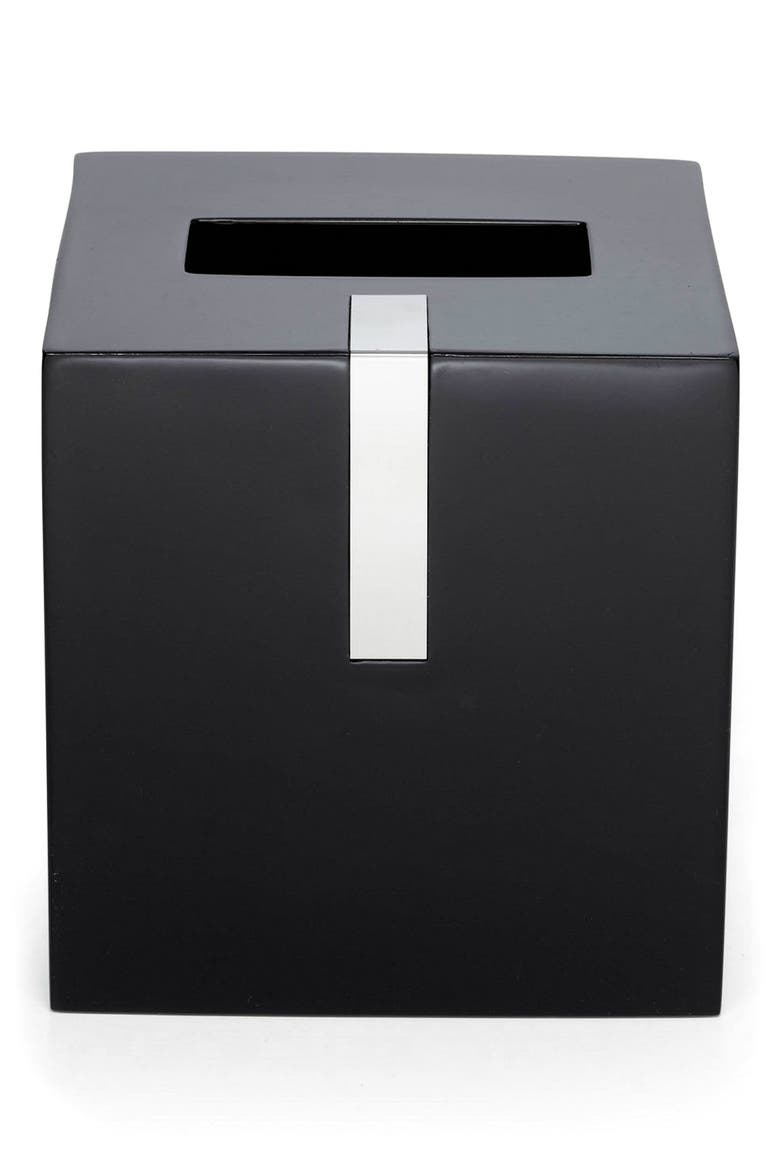 BTQ Tissue Box Cover, Main, color, BLACK