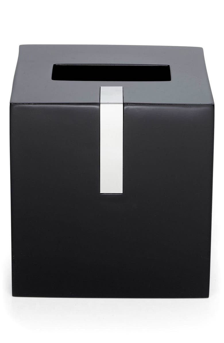 ROSELLI TRADING COMPANY BTQ Tissue Box Cover, Main, color, Black